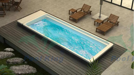Piscina sin fin de tipo c&oacute;modo con capacidad de agua de 11 toneladas