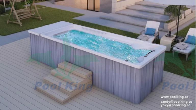 Piscina infinita tipo luxo com cobertura autom&aacute;tica para piscina
