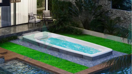 Piscina sin fin de tipo mejorado con chorros de agua de 18 piezas